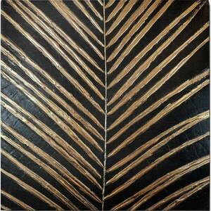 Kézzel festett kép 70x70 cm Palm Leaf – Wallity kép