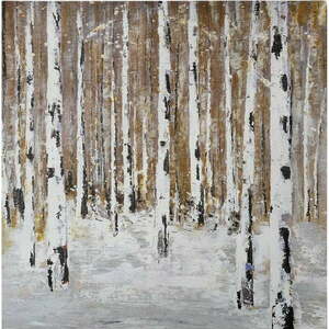 Kézzel festett kép 70x70 cm Birch Wood – Wallity kép