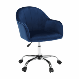 Irodai szék, Velvet anyag kék/króm, EROL kép