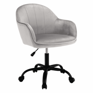 Irodai szék, Velvet anyag világosszürke/fekete, EROL kép