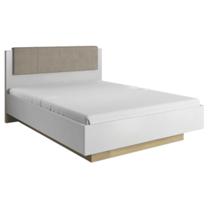 Ágy ágyneműtartóval, fehér/grandson tölgy/fehér magas fényű, CITY kép