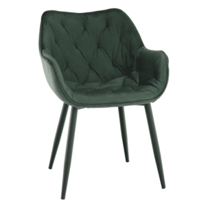 Dizájnos fotel, zöld Velvet anyag, FEDRIS kép