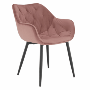 Dizájnos fotel, rózsaszín Velvet anyag, FEDRIS kép