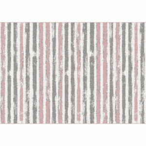 Szőnyeg, rózsaszín/szürke/fehér, 67x120, KARAN kép