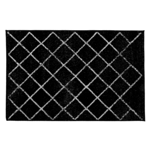 Szőnyeg, fekete/minta, 57x90 cm, MATES TYP 1 kép