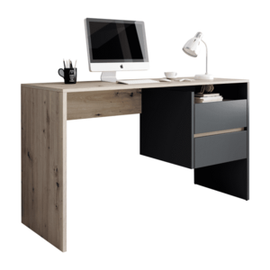 PC asztal, artisan tölgy/grafit-antracit, TULIO kép