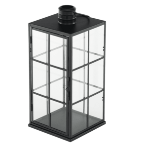 Gyertyatartó lámpás, 44, 5 cm, fekete, ELIJAR TYP 2 kép