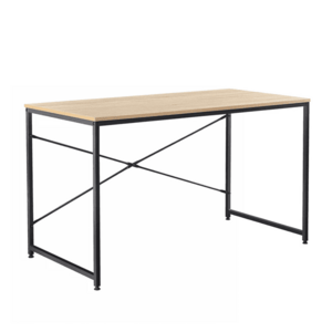 Íróasztal tölgy/fekete, 120x60 cm, MELLORA kép