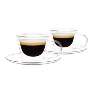 Thermo espresso csésze pohár csészealjakkal, 2db, 80ml, HOTCOOL TYP 4 kép