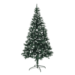 Karácsonyfa tobozokkal, havas, 180 cm, CHRISTMAS TYP 4 kép