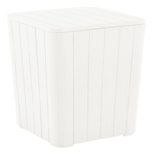 Kerti tároló doboz/kisasztal, fehér, IBLIS kép