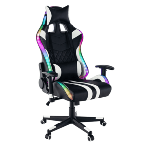 Irodai/gamer szék RGB háttérvilágítással, fekete/fehér/színes minta, ZOPA kép