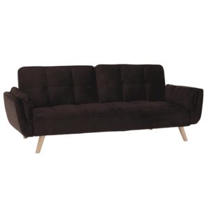 Széthúzhatós kanapé, barna/tölgy, FILEMA kép