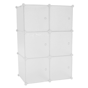 Praktikus moduláris szekrény, fehér/mintás, ZERUS kép