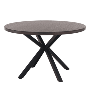 Étkezőasztal, sötét tölgy/fekete, átmérő 120 cm, MEDOR kép