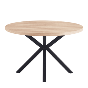 Étkezőasztal, sonoma tölgy/fekete, átmérő 120 cm, MEDOR kép
