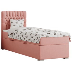 Boxspring ágy, egyszemélyes, lazacszín, 90x200, balos, FONDA kép