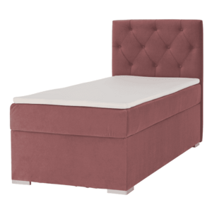 Boxspring ágy, egyszemélyes, fáradt rózsaszín, 90x200, jobbos, ESHLY kép