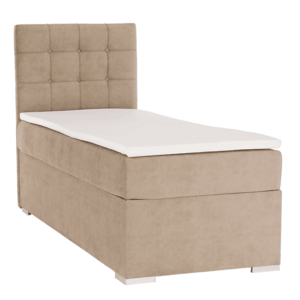 Boxspring ágy, egyszemélyes, világosbarna, 80x200, balos, DANY kép