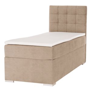 Boxspring ágy, egyszemélyes, világosbarna, 80x200, jobbos, DANY kép