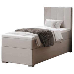 Boxspring ágy, egyszemélyes, taupe, 80x200, jobbos, BRED kép