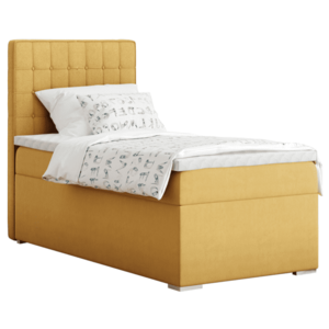 Boxspring ágy, egyszemélyes, mustár színű, 80x200, balos, TERY kép