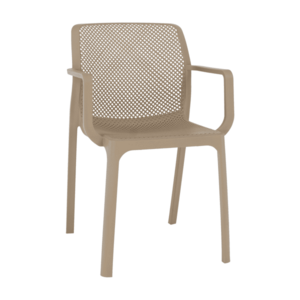 Rakásolható szék, szürkésbarna taupe/műanyag, FRENIA kép