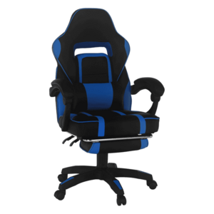 Irodai/gamer szék, kék/fekete, GUNNER kép