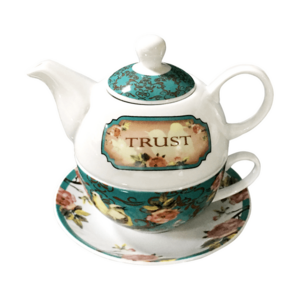 TEMPO-KONDELA SUNDAY AFTERNOON TEA, teáskanna csészével, porcelán kép