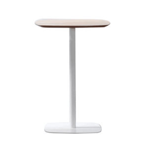 Bárasztal, tölgy/fehér, MDF/fém, átmérő 60 cm, HARLOV kép