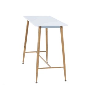 Bárasztal, fehér/bükk, MDF/fém, 110x50 cm, DORTON kép