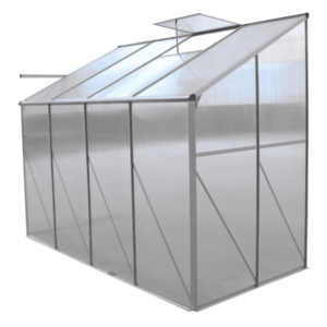 Kerti üvegház falhoz helyezhető, polikarbonát, 122x252x199 cm, MABON TYP 2 kép