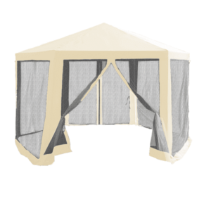 Kerti pavilon sátor, 3, 9x2, 5x3, 9m, bézs/fekete, RINGE TYP 2+6 oldal kép