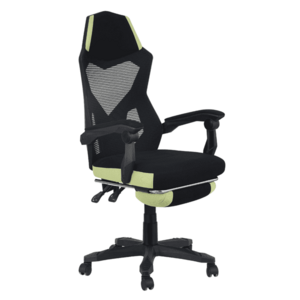 Irodai/gamer szék, fekete/zöld, JORIK kép