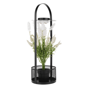Dekoratív állvány virágcsereppel, LED világítás, 50 cm, művirággal, VELOM TYP 1 kép