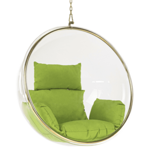 Függő fotel, átlátszó/arany/zöld, BUBBLE TYP 1 kép