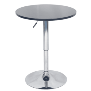 Bárasztal, magasság állítással, króm/ fekete, átmérő 60 cm, BRANY 2 NEW kép
