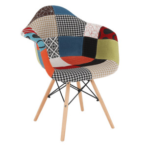 Fotel, patchwork/bükk, TOBO 3 NEW kép