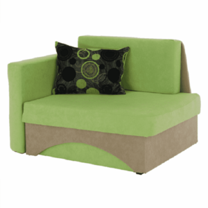 Kanapé fotel ágyfunkcióval, zöld+bézs színű, bal oldali kivitel, KUBOS kép