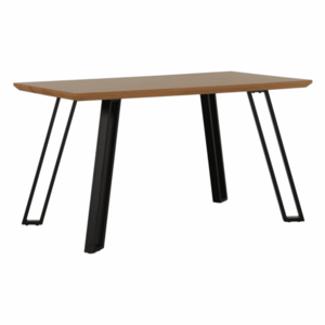 Étkezőasztal, tölgy/fekete, 140x83 cm, PEDAL kép
