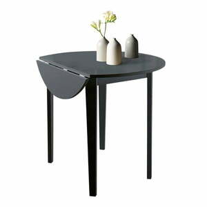 Trento Quer fekete asztal lehajtható asztallappal, ⌀ 92 cm - Støraa kép