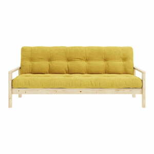 Sárga kinyitható kanapé 205 cm Knob – Karup Design kép