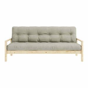 Bézs len kinyitható kanapé 205 cm Knob – Karup Design kép