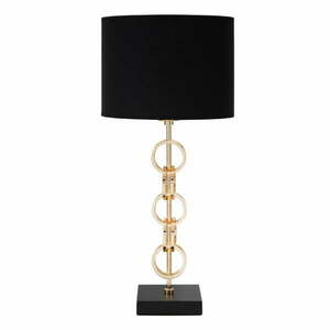Glam Rings fekete-aranyszínű asztali lámpa, magasság 54, 5 cm - Mauro Ferretti kép