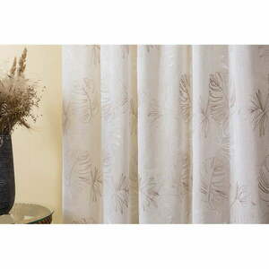 Bézs átlátszó függöny 140x260 cm Cybele – Mendola Fabrics kép