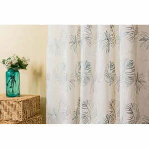 Fehér-kék átlátszó függöny 140x260 cm Cybele – Mendola Fabrics kép