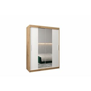MORI 3 ruhásszekrény, 150x200x62, tölgy artisan/fehér kép