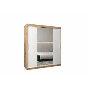 MORI 3 ruhásszekrény, 180x200x62, tölgy artisan/fehér kép