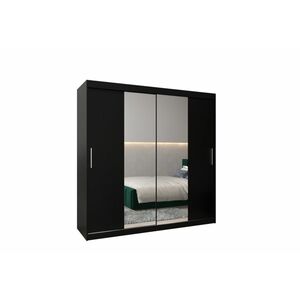 MORI 3 ruhásszekrény, 200x200x62, fekete kép