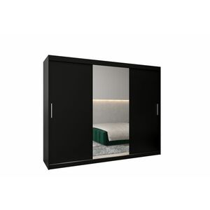 MORI 3 ruhásszekrény, 250x200x62, fekete kép